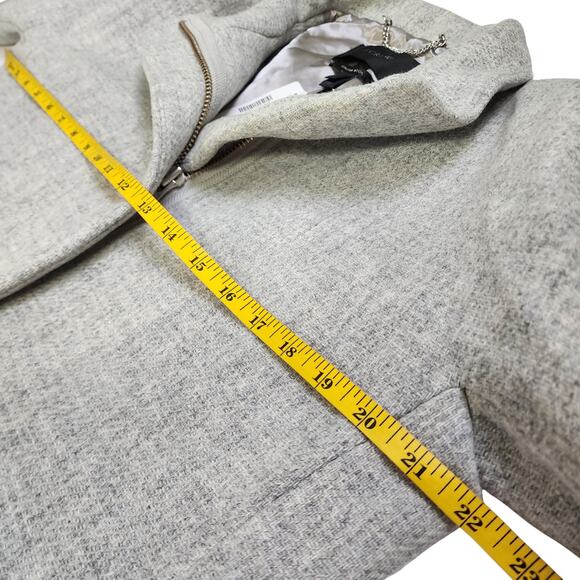 J Crew Womens Cocoon Coat Size 8 Gray Italian Stadium Cloth Wool Blend Cozy NWT - Picture 12 of 13